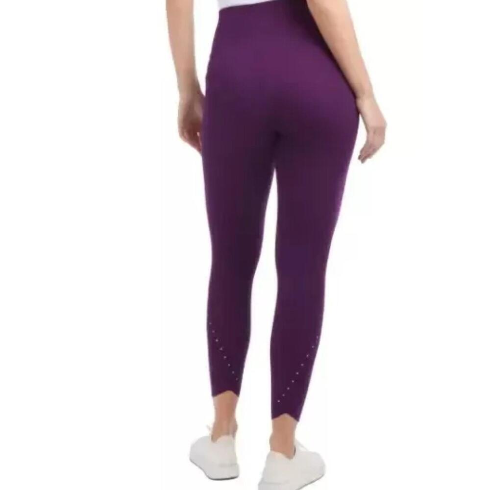 Danskin Women's High Rise Brushed Legging, Bright Plum, Size L. AT - Picture 2 of 2